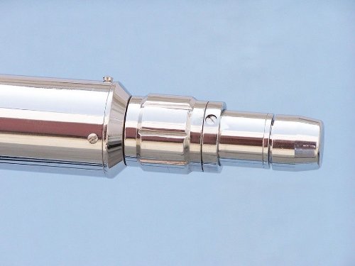 Hampton Nautical Floor Standing Chrome Anchormaster Telescope, 65", Chrome