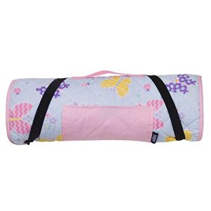 Wildkin All-In-One Modern Nap Mat with Pillow for Toddler Boys and Girls, Perfect Size for Daycare and Preschool, Designed with Elastic Corner Straps to Fit a Standard Cot, Butterfly Garden