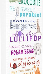 The Kids Room By Stupell See You Later Alligator Animal Goodbyes Stretched Canvas Wall Art, 10 x 1.5 x 24, Proudly Made in USA