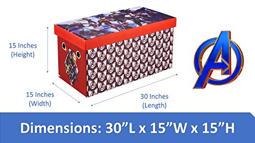 Marvel Avengers Endgame Bench with Storage, 30” Toy Chest and Trunk