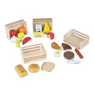Melissa & Doug Star Diner Restaurant Play Set (Best for 3, 4, 5 Year Olds and Up) & Food Groups - Wooden Play Food, The Original (Best for 3, 4, 5, and 6 Year Olds)