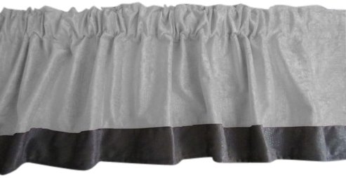 Baby Doll Bedding Crocodile Window Valance, White