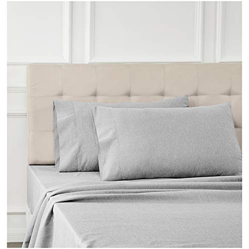 AmazonBasics Chambray Sheet Set Bed Set - California King, Slate Grey