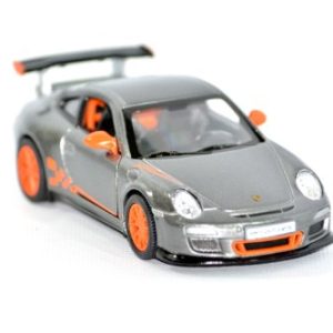 KiNSMART 2010 Porsche 911 GT3 RS Cars (Set of 4), White/Orange/Silver/Black