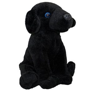 Anico Plush Toy Dog, Stuffed Animal, Black Lab, 8 Inches Tall