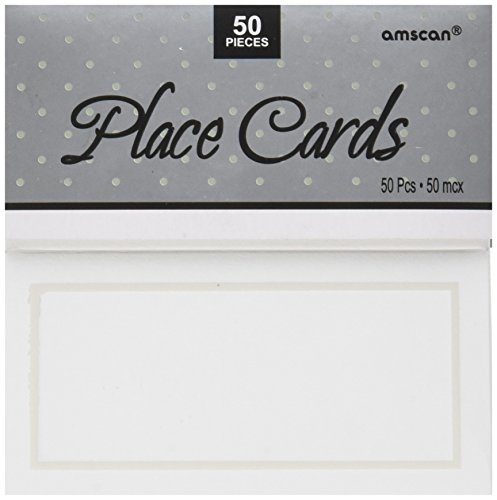 White Pearlized Wedding Place Cards 50ct | Wedding and Engagement Party