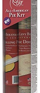Rose Levy Beranbaum Signature Series RPK001 Rose's All American Pie Kit Includes Rolling Pin, Mat and Fast Tracks Dough Thickness Rails, 18" x 24.5", Red