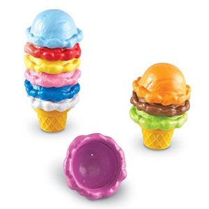 Learning Resources Smart Snacks Shape Sorting Cupcakes & Smart Snacks Rainbow Color Cones, Color Identification, Fine Motor Toy, Ages 2+