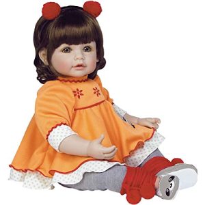 Adora ToddlerTime Girl Doll, Macaraccoon, Weighted Vinyl Baby Doll Toy with Soft Body, 20-inch (Ages 6+)