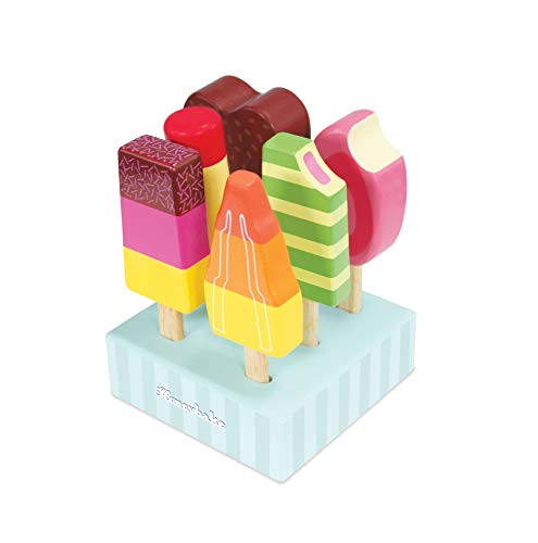 Le Toy Van Honeybake Collection Ice Lollies Set Premium Wooden Toys for Kids Ages 3 Years & Up