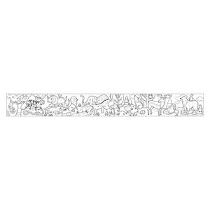 Mudpuppy Animals of the World Coloring Roll – Age 3+ - 10 Feet of Creative Coloring Fun – Includes 6 Crayons – Animal Paper Roll Easy to Store, Take on the Go – Great for Individual or Group Coloring