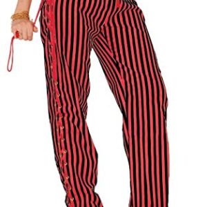 Forum Novelties Women's Pirate Pants-Red/Black, Standard