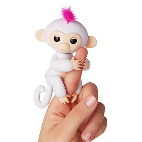 WowWee Fingerlings - Interactive Baby Monkey - Sophie (White with Pink Hair)