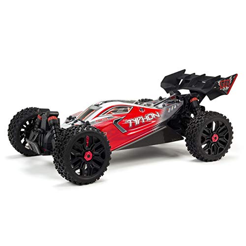 ARRMA 1/8 TYPHON 4X4 3S BLX Brushless 4WD RC Buggy RTR with 2.4GHz Radio (Battery Not Included), Red (ARA102722)