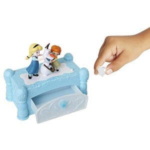 Disney Frozen Musical Jewelry Box with Do You Want to Build A Snowman Song, Watch Anna & Elsa Built Olaf! Snowflake Ring Included! Perfect Birthday, Christmas, Hanukkah Gift - for Girls Ages 3+