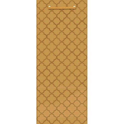 Amscan 168018.19 Bag, 12 7/8 x 5 1/4 x 3 3/16 Inches, Gold