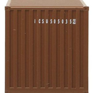 Walthers Scenemaster HO Scale Model of TransAmerica (Brown, red, Blue, White) 20' Corrugated Container with Flat Panel