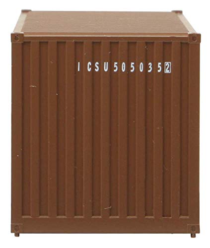 Walthers Scenemaster HO Scale Model of TransAmerica (Brown, red, Blue, White) 20' Corrugated Container with Flat Panel
