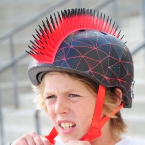 Krash Black Gator Youth Mohawk Helmet