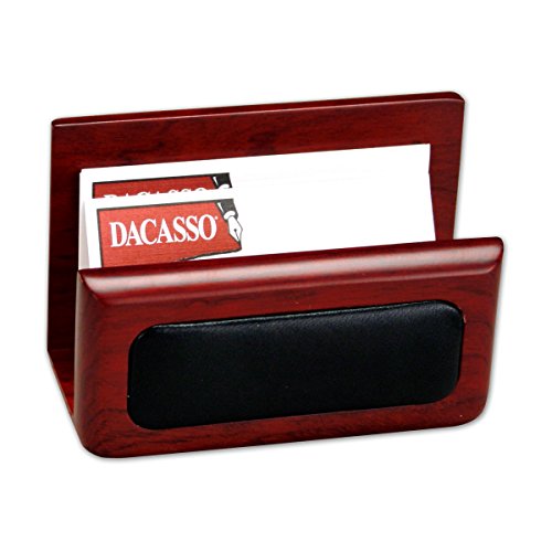 Dacasso Rosewood and Leather Desk Set, 10-Piece