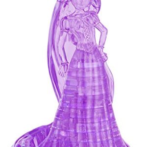 BePuzzled Original 3D Crystal Jigsaw Puzzle - Rapunzel Disney Tangled Brain Teaser, Fun Decoration for Kids Age 12 and Up, Purple, 39 Pieces (Level 1)