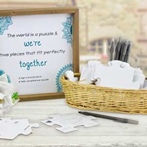 Hygloss Products Blank Community Puzzle - Create-A-Size - Fun Group Activity - Great for Parties, Weddings, Classroom, Office & More - 84” x 44” - 200 Center Pieces - 200 Guests