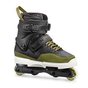 Rollerblade NJ Pro Unisex Adult Street Inline Skate, Black and Army Green, Premium Inline Skates