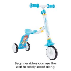 Lil' Rider 2-in-1 Convertible Scooter for Toddlers & Children – Adjustable Sit & Stand Indoor Or Outdoor Balance Ride-On Toy for Boys & Girls