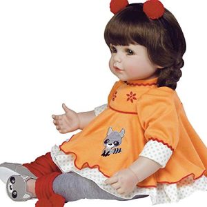 Adora ToddlerTime Girl Doll, Macaraccoon, Weighted Vinyl Baby Doll Toy with Soft Body, 20-inch (Ages 6+)