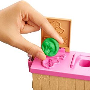 Barbie Noodle Bar Playset with Brunette Doll, Workstation, Accessories
