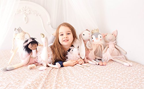 Mon AMI Pink Piglet Ballerina Designer Plush Doll, Exquisite Craftmanship, Premium Quality, Cuddling, Collecting & Playing Toy, Baby or Toddler Gift 18", Multicolor