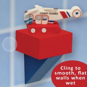 BathBlocks Bathtime Consruction Building Toy - Coast Guard Boat & Helicopter