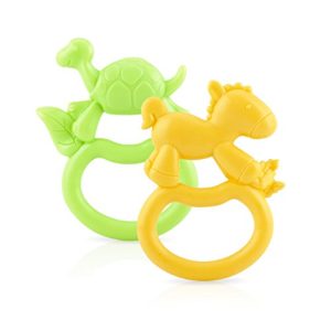 Nuby 2-Pack ZooLoops Teethers, Colors May Vary