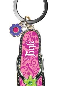 Disney Tinker Bell Pink Flip Flop Key Ring