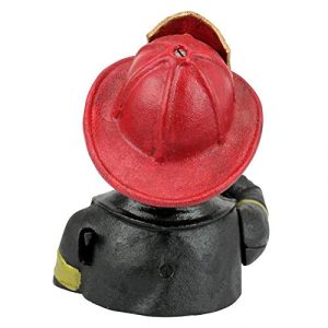 Design Toscano Fireman's Fund Die-Cast Iron Mechanical Coin Bank, Full Color