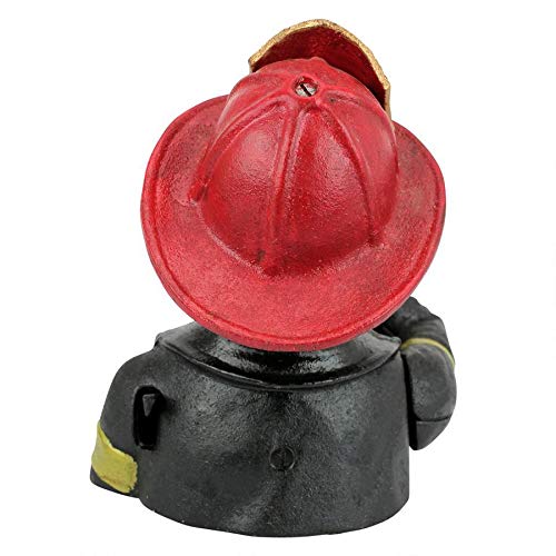 Design Toscano Fireman's Fund Die-Cast Iron Mechanical Coin Bank, Full Color