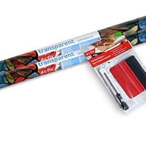 d-c-fix 96445 Spring Chapel/Tulia Window Film, 17" x 78" Roll-2 Pk with Applicator