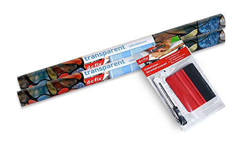 d-c-fix 96445 Spring Chapel/Tulia Window Film, 17" x 78" Roll-2 Pk with Applicator