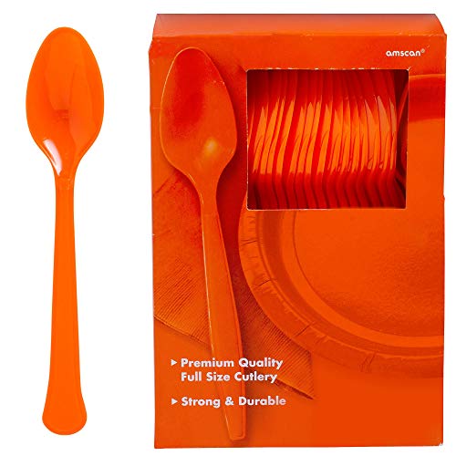 Big Party Pack Plastic Spoons | Orang Peel | 100 ct. | Party Supply