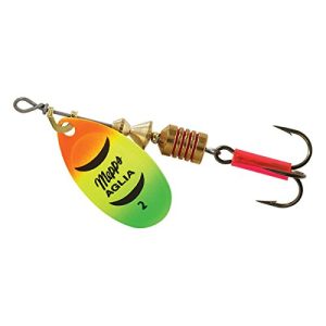 Mepps Aglia Plain Treble Fishing Lure, 1/6-Ounce, Hot Fire Tiger