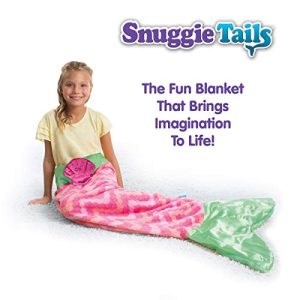 Snuggie Tails Allstar Innovations Mermaid Blanket for Kids (Pink), As Seen on TV
