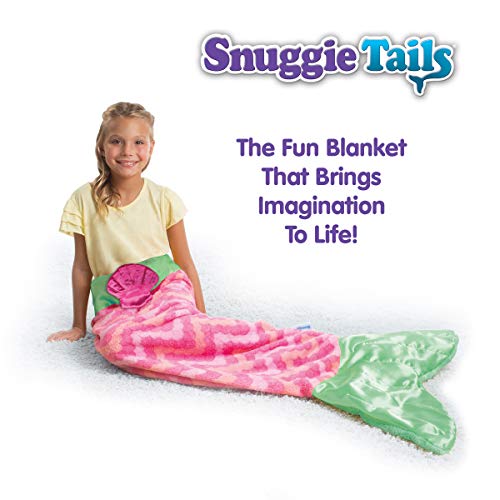 Snuggie Tails Allstar Innovations Mermaid Blanket for Kids (Pink), As Seen on TV