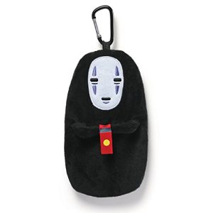 GUND Spirited Away No Face Stuffed Plush Backpack Clip Pouch, 8"