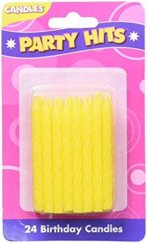 Oasis Supply Spiral Birthday Candles, 2.25-Inch, Yellow