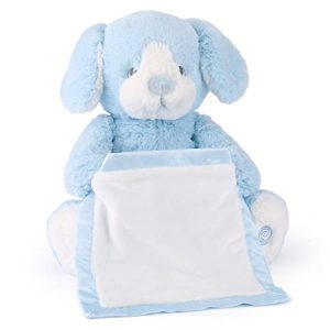 Spin Master Peek a Boo Puppy Animated Stuffed Animal Plush, Blue, 10"
