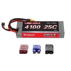 Venom 25C 2S 4100mAh 7.4V Hard Case LiPo Battery with Universal Plug 2.0 (Traxxas / Deans / EC3)