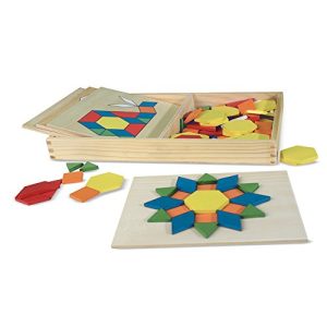 Melissa & Doug Personalized Pattern Blocks & Boards Classic Toy