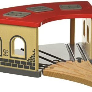 Hape Wooden Railway Big Engine Shed Train Set