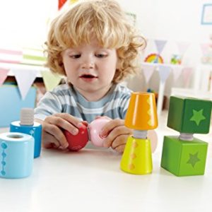 Hape Twist and Turnables Wooden Building Block Learning Set