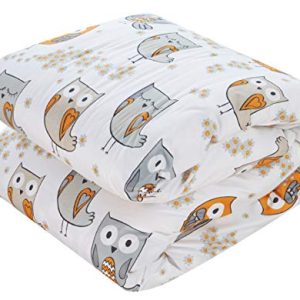 Chic Home Forest 6 Piece Reversible Comforter Cute It's A Hoot Owl Friends Youth Design Bed in a Bag-Sheet Set Decorative Pillow Sham Included, Twin, Grey